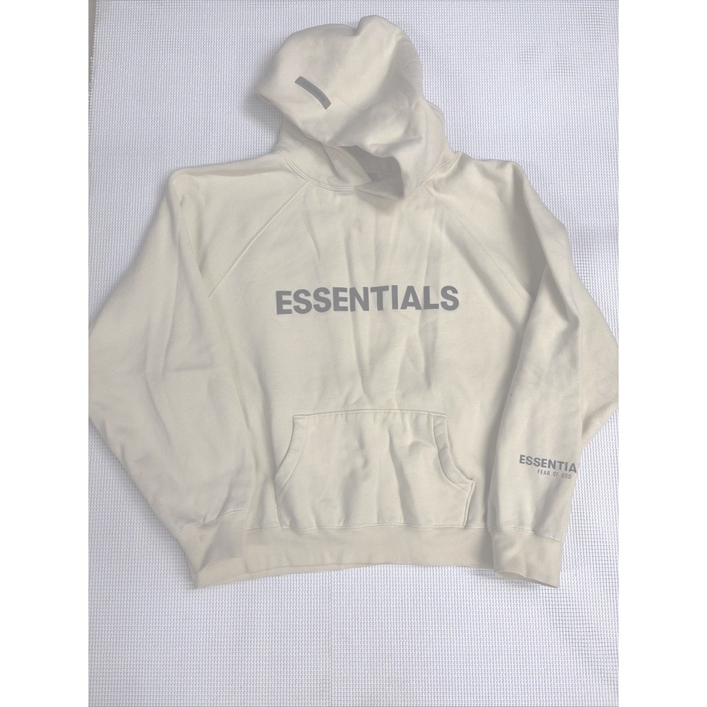 ESSENTIALS FEAR OF GOD Men’s Cream Logo Hoodie